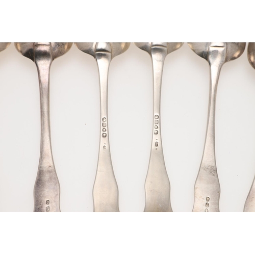 78 - MISCELLANEOUS SILVER FLATWARE. including 7 King's pattern table spoons (single struck), a pair of sa... 