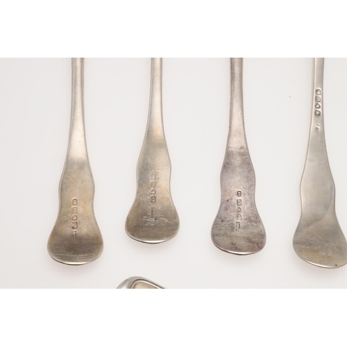 78 - MISCELLANEOUS SILVER FLATWARE. including 7 King's pattern table spoons (single struck), a pair of sa... 