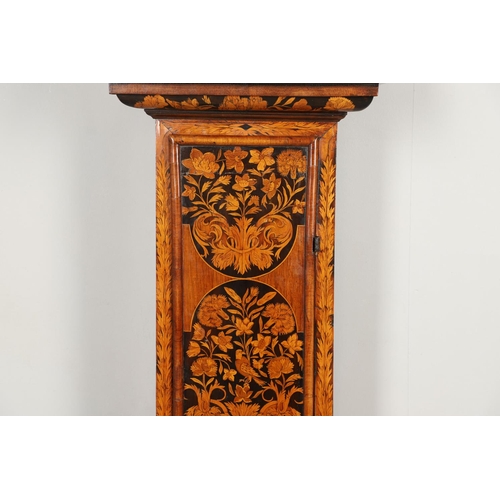 1129 - A LATE 17TH CENTURY WALNUT MARQUETRY LONGCASE CLOCK. the 11