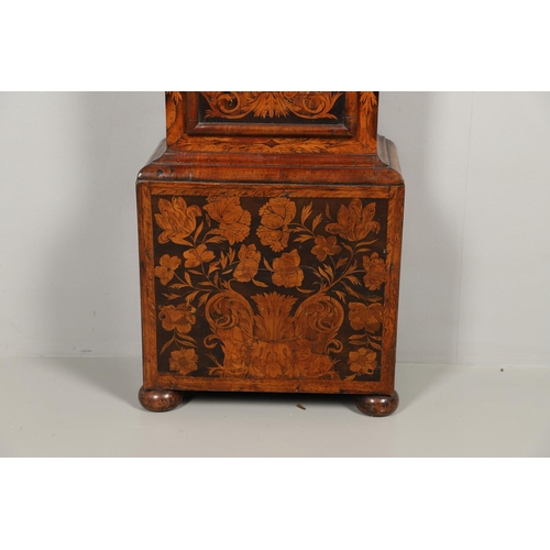 1129 - A LATE 17TH CENTURY WALNUT MARQUETRY LONGCASE CLOCK. the 11