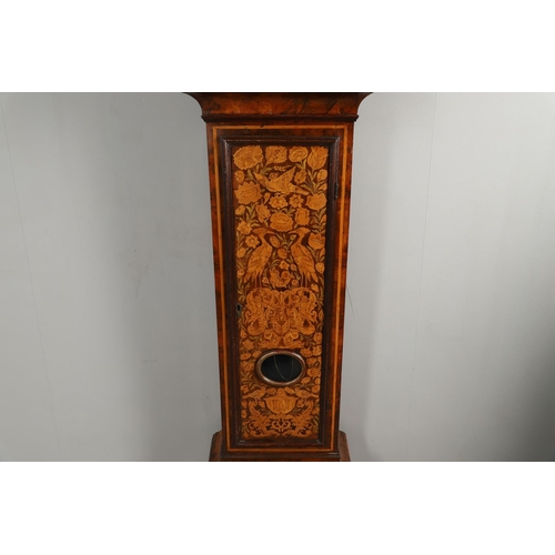 1130 - AN EARLY 18TH CENTURY WALNUT MARQUETRY LONGCASE. the 11 1/2