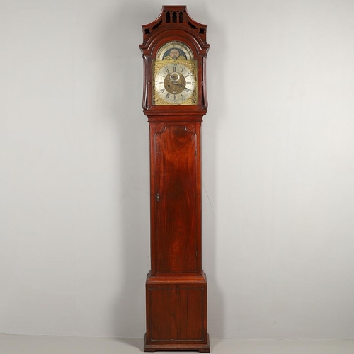 1133 - A MID 18TH CENTURY MAHOGANY LONGCASE CLOCK. the 11