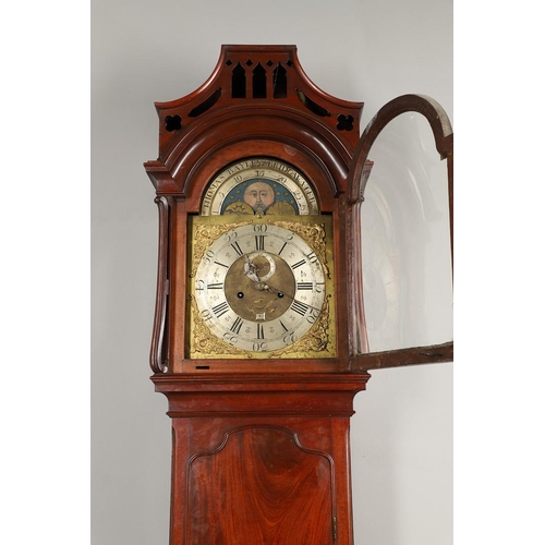 1133 - A MID 18TH CENTURY MAHOGANY LONGCASE CLOCK. the 11