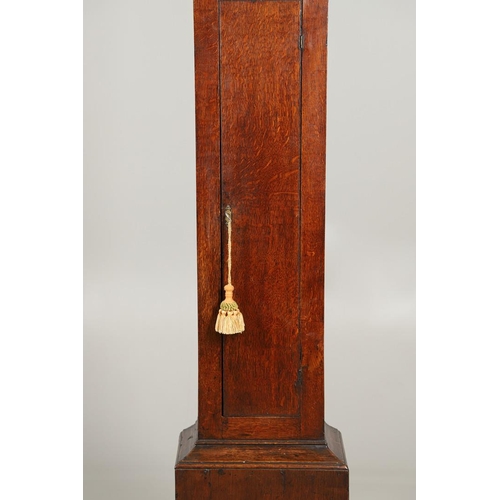 1135 - A LATE 18TH CENTURY OAK LONGCASE CLOCK. the 10