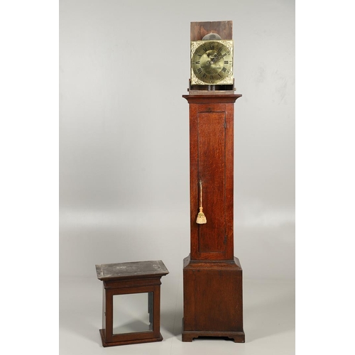 1135 - A LATE 18TH CENTURY OAK LONGCASE CLOCK. the 10