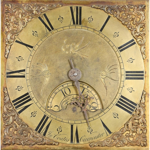 1136 - AN 18TH CENTURY OAK 30 HOUR LONGCASE CLOCK. the 9 1/2