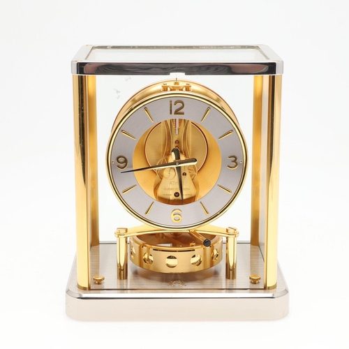 1138 - A JAEGAR - LECOULTRE 'BEAUBOURG' BICOLOUR ATMOS CLOCK. Swiss, circa 1990, movement calibre 540, the ... 