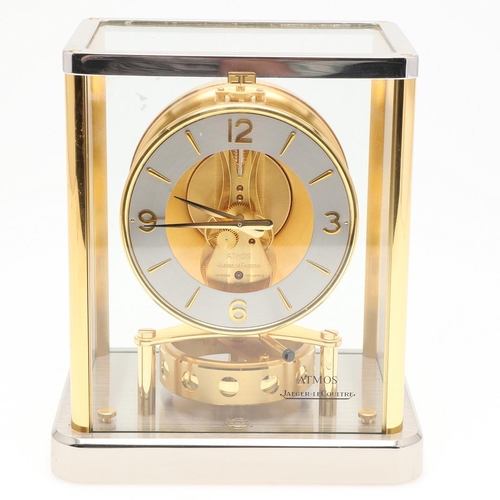 1138 - A JAEGAR - LECOULTRE 'BEAUBOURG' BICOLOUR ATMOS CLOCK. Swiss, circa 1990, movement calibre 540, the ... 