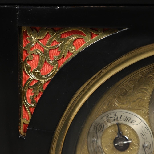 1141 - A GEORGE III EBONISED BRACKET CLOCK. the 6 1/4