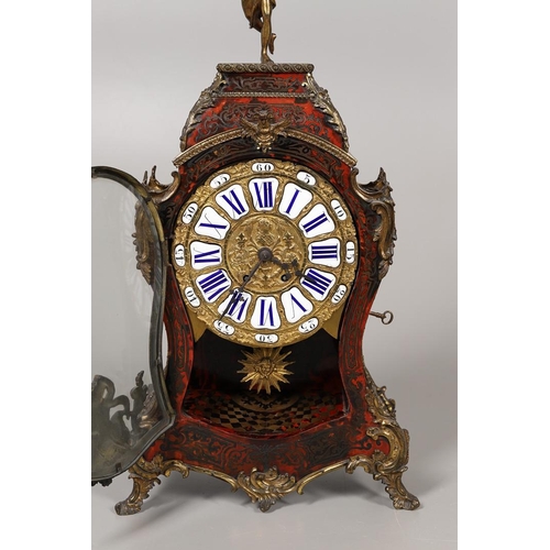 1144 - A LATE 19TH CENTURY BOULLE BRACKET CLOCK. the 9