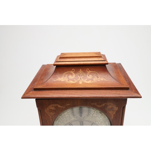 1145 - AN EARLY 20TH CENTURY INLAID MAHOGANY MANTLE CLOCK. the 6