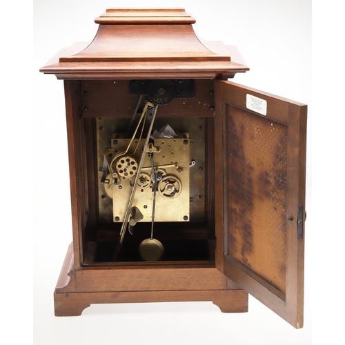 1145 - AN EARLY 20TH CENTURY INLAID MAHOGANY MANTLE CLOCK. the 6