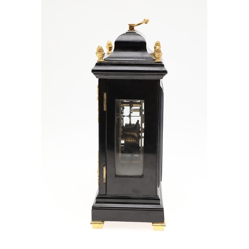 1146 - A GEORGE III EBONISED MANTEL TIMEPIECE. the 5