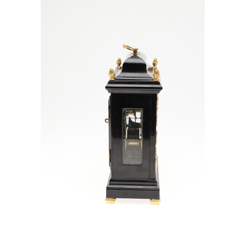 1146 - A GEORGE III EBONISED MANTEL TIMEPIECE. the 5