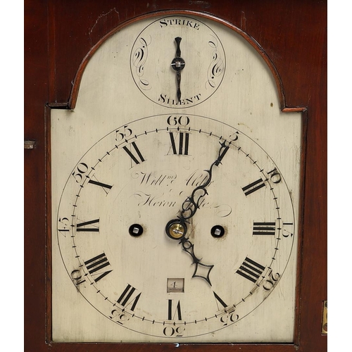 1147 - A GEORGE III MAHOGANY BRACKET CLOCK. the 6 1/2