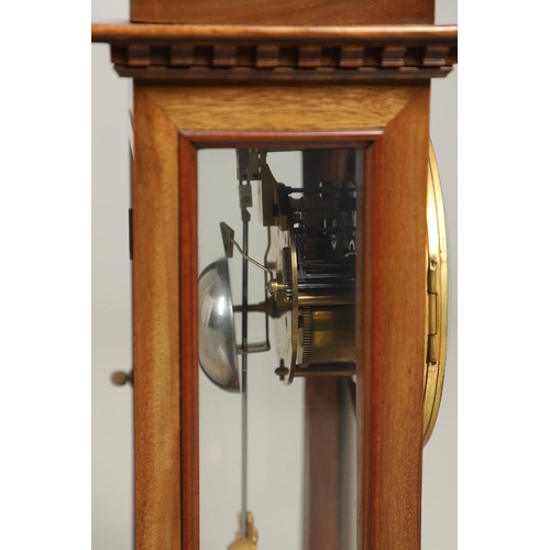 1152 - A FRENCH MAHOGANY AND FOUR GLASS MANTEL CLOCK. 19th century, the enamel dial signed L Leroy & Cie, P... 