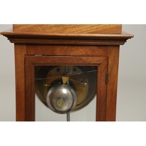 1152 - A FRENCH MAHOGANY AND FOUR GLASS MANTEL CLOCK. 19th century, the enamel dial signed L Leroy & Cie, P... 