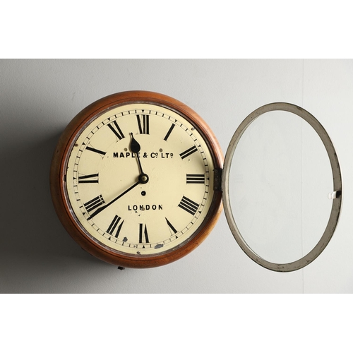 1154 - A LATE 19TH CENTURY MAHOGANY DIAL WALL CLOCK. the 11