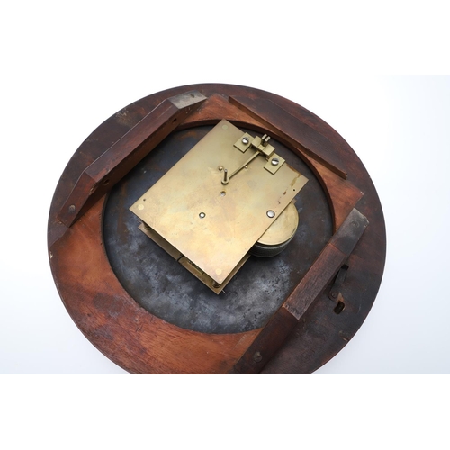 1154 - A LATE 19TH CENTURY MAHOGANY DIAL WALL CLOCK. the 11