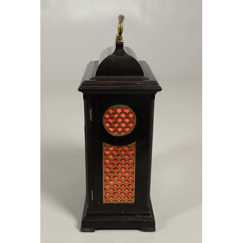 1156 - A GEORGE III EBONISED BRACKET CLOCK. the 6 1/2