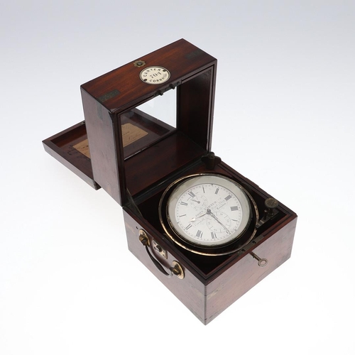 1161 - A 19TH CENTURY MARINE CHRONOMETER. the 3 1/2