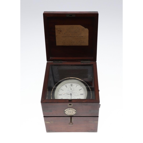 1161 - A 19TH CENTURY MARINE CHRONOMETER. the 3 1/2