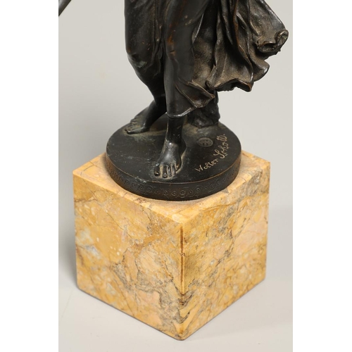 1165 - AFTER WALTER SCHOTT (GERMAN, 1861-1938). Die Kugelspielerin (Ball player), bronze, cast by the Glade... 