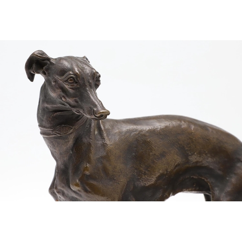 1169 - AFTER PIERRE JULES MENE (1810-1879), 'JIJI AND GISELLA'. an animalier bronze group of two whippets p... 