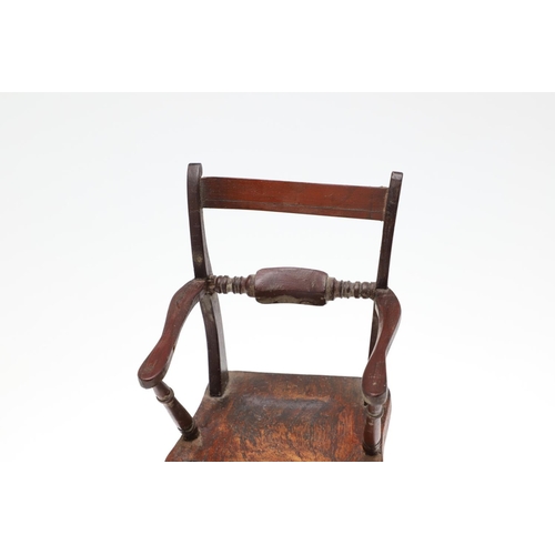 1178 - AN EARLY 20TH CENTURY MINIATURE WINDSOR ELBOW CHAIR. in the 19th century style, possibly sycamore, t... 