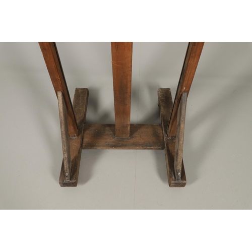 1231 - A 20TH CENTURY PINE ARTIST'S EASEL, FORMERLY OWNED BY FRED YATES. purchased from the artist by the o... 