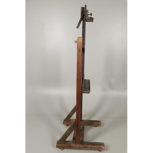 1231 - A 20TH CENTURY PINE ARTIST'S EASEL, FORMERLY OWNED BY FRED YATES. purchased from the artist by the o... 