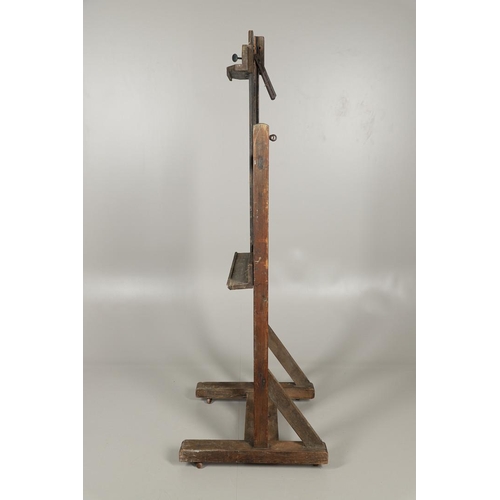 1231 - A 20TH CENTURY PINE ARTIST'S EASEL, FORMERLY OWNED BY FRED YATES. purchased from the artist by the o... 