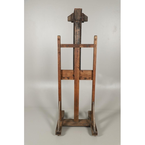 1231 - A 20TH CENTURY PINE ARTIST'S EASEL, FORMERLY OWNED BY FRED YATES. purchased from the artist by the o... 