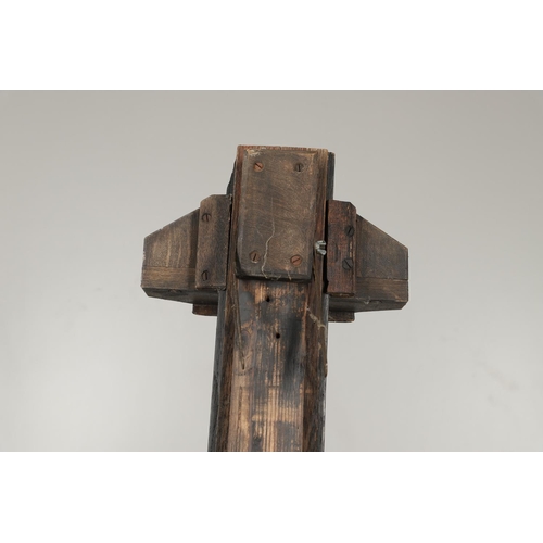 1231 - A 20TH CENTURY PINE ARTIST'S EASEL, FORMERLY OWNED BY FRED YATES. purchased from the artist by the o... 