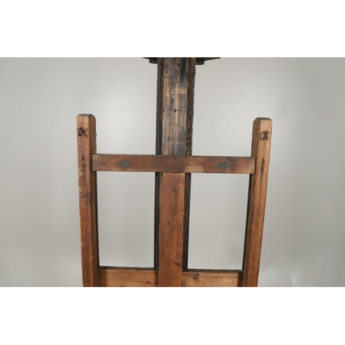 1231 - A 20TH CENTURY PINE ARTIST'S EASEL, FORMERLY OWNED BY FRED YATES. purchased from the artist by the o... 