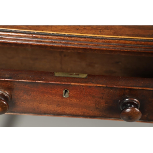 1242 - A REGENCY MAHOGANY AND ROSEWOOD BANDED SOFA TABLE IN THE MANNER OF GILLOWS. the rosewood banded and ... 