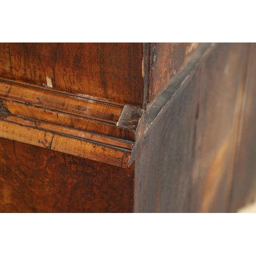 1251 - AN EARLY 18TH CENTURY WALNUT ESTATE CUPBOARD. the cushion cornice with unusual hinged lockable front... 