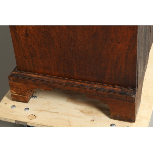 1251 - AN EARLY 18TH CENTURY WALNUT ESTATE CUPBOARD. the cushion cornice with unusual hinged lockable front... 