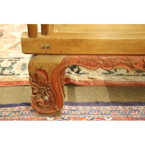 1277 - AN EARLY 20TH CENTURY MEDAN/CHINESE TEAK OPIUM CANOPY BED. the canopy front with seven carved and pi... 