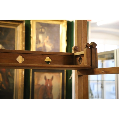 1277 - AN EARLY 20TH CENTURY MEDAN/CHINESE TEAK OPIUM CANOPY BED. the canopy front with seven carved and pi... 