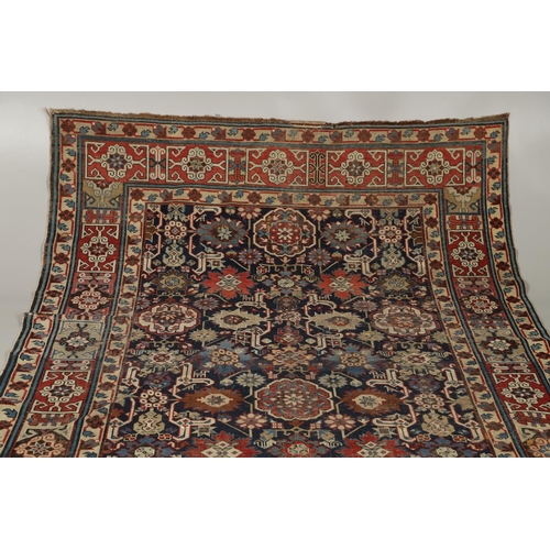 1326 - AN AFSHAN KUBA KHELLEH, NORTH EAST CAUCASUS, CIRCA 1900. the deep indigo field richly decorated with... 