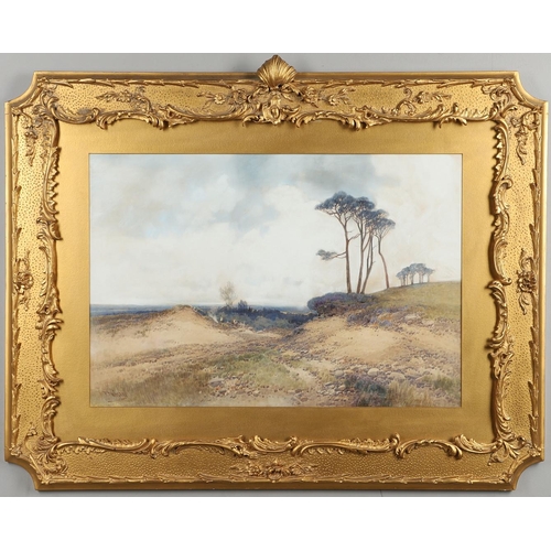 323 - FREDERICK JOHN WIDGERY (1861-1942). WOODBURY COMMON, SOUTH DEVON. Signed, bears inscribed label on r... 