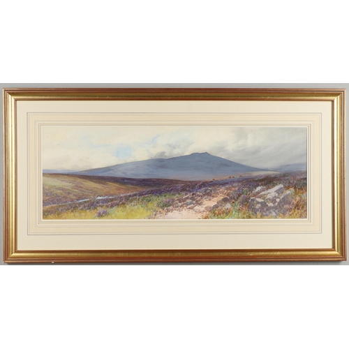 324 - FREDERICK JOHN WIDGERY (1861-1942). MOORLAND SCENE (DARTMOOR?) Signed, watercolour and bodycolour
26... 