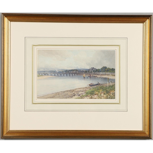 326 - FREDERICK JOHN WIDGERY (1861-1942). TORRINGTON; BARNSTAPLE BRIDGE. Two, both signed, watercolour and... 