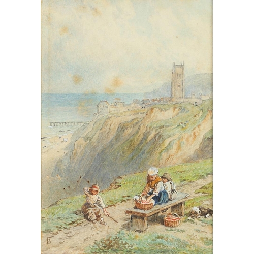 331 - MYLES BIRKET FOSTER, RWS (1825-1899). CROMER. Signed with monogram, watercolour heightened with touc... 