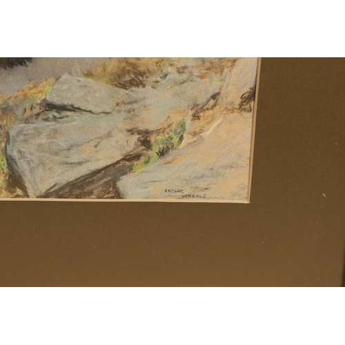 332 - ARTHUR WARDLE (1864-1949). KUDU ON A CRAG. Signed, coloured pastels
26 x 38.5cm.