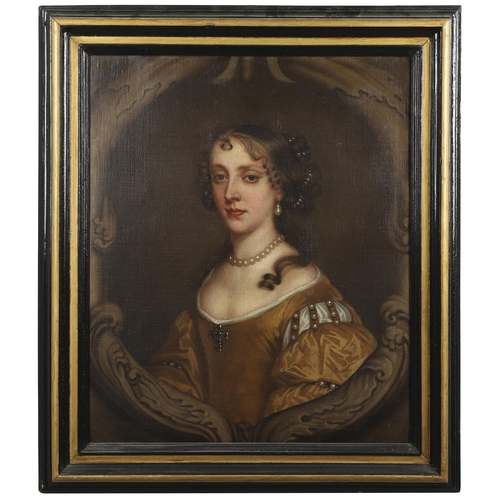 346 - SIR PETER LELY (1618-1680. His circle. PORTRAIT OF A LADY, TRADITIONALLY IDENTIFIED AS LOUISE DE KER... 