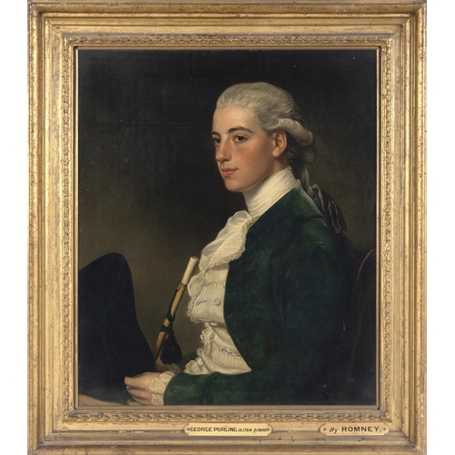 350 - GEORGE ROMNEY (1734-1802). Attributed to. PORTRAIT OF A YOUNG GENTLEMAN, GEORGE PURLING (1764/5-1840... 