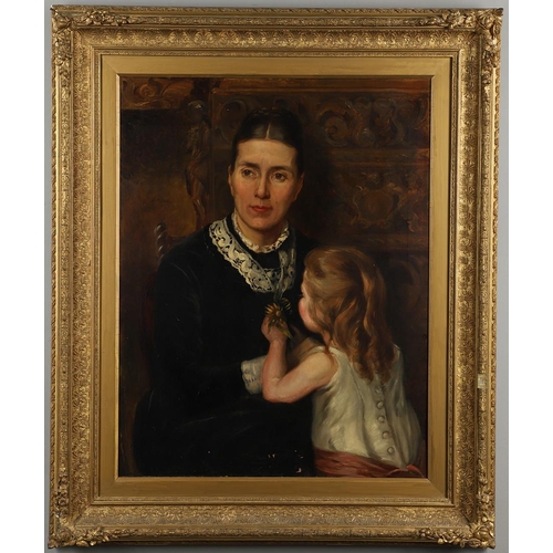 357 - DORA CARPENTER (FL.1870-1883). PORTRAIT OF ELLEN MARIA HYETT (nee CARPENTER, 1841-1928), WITH HER DA... 