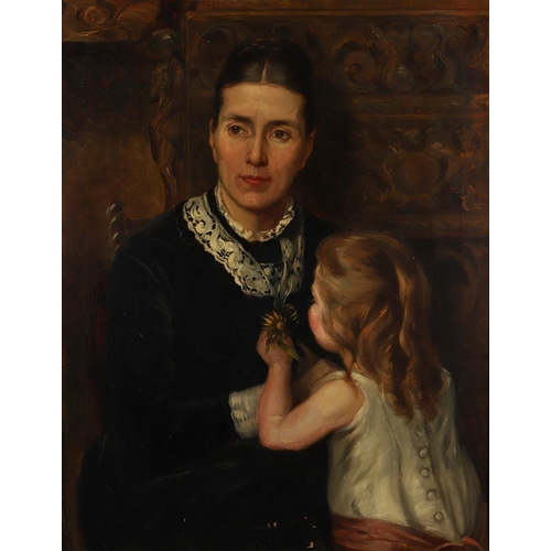 357 - DORA CARPENTER (FL.1870-1883). PORTRAIT OF ELLEN MARIA HYETT (nee CARPENTER, 1841-1928), WITH HER DA... 